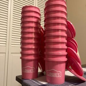 Pink Lowe's mini buckets